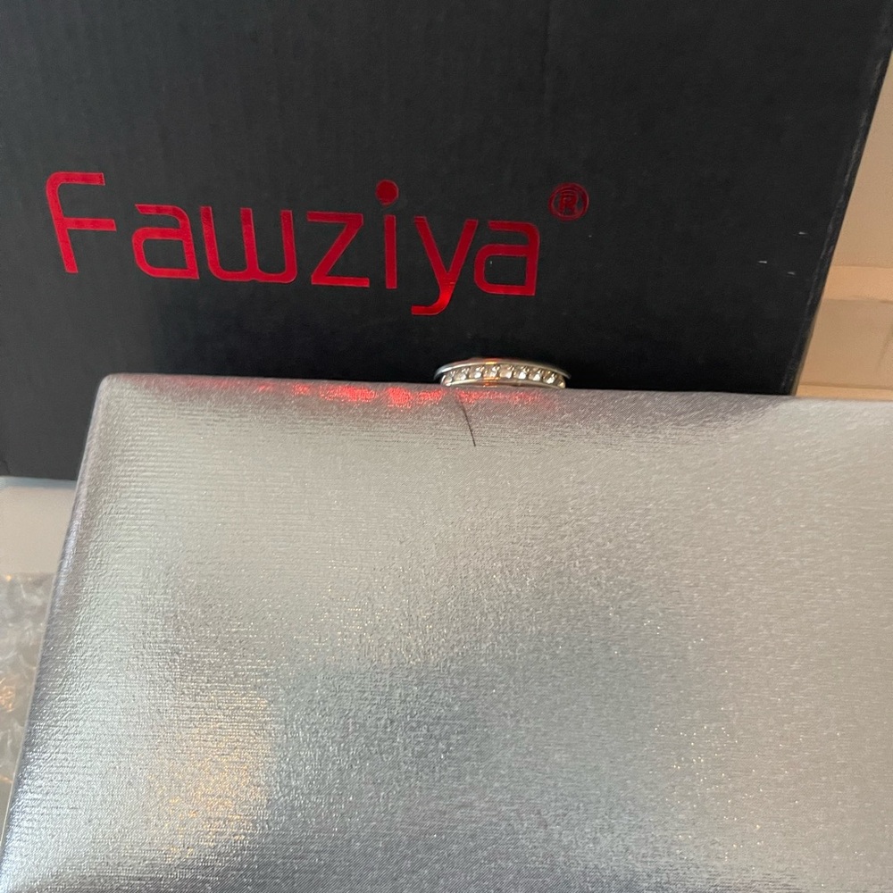 Silver fawziya dress purse